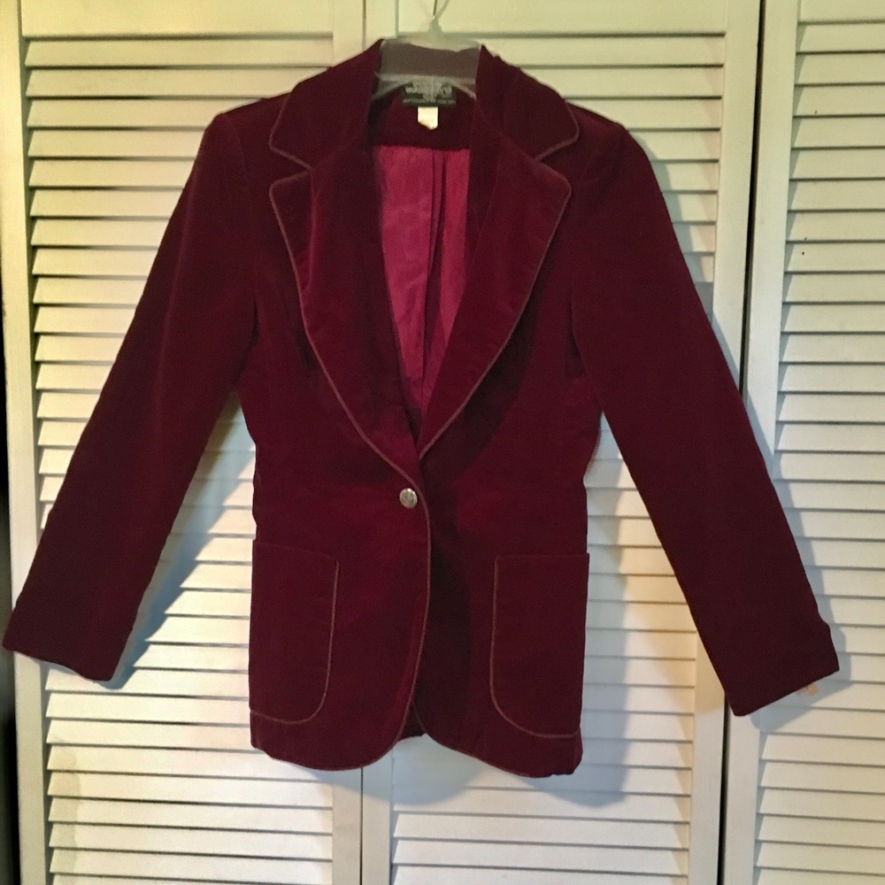 VINTAGE 70s PATTY WOODARD OF CALIFORNIA BUTTER-SOFT VELVET JACKET - Picture 2 of 8